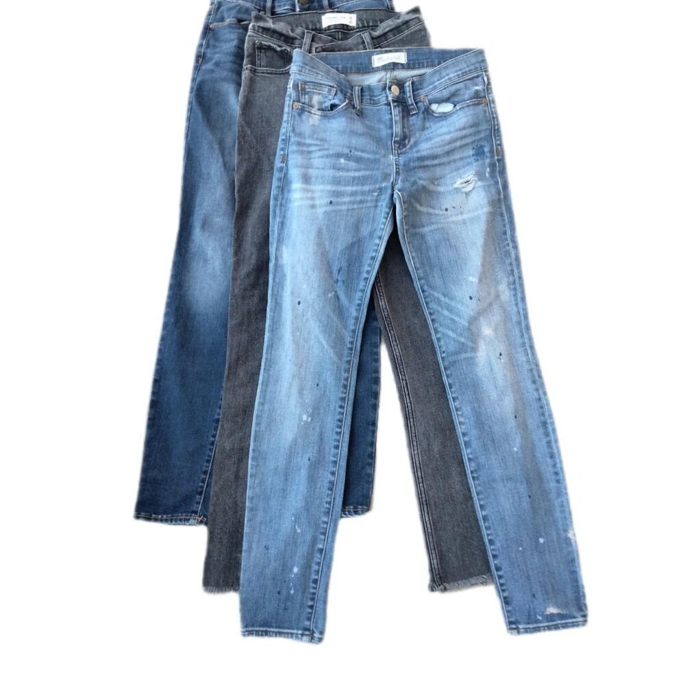 Bundle of 3 Womens Skinny Jeans Size 26 (2) Madewell, Abercrombie, Pacsun